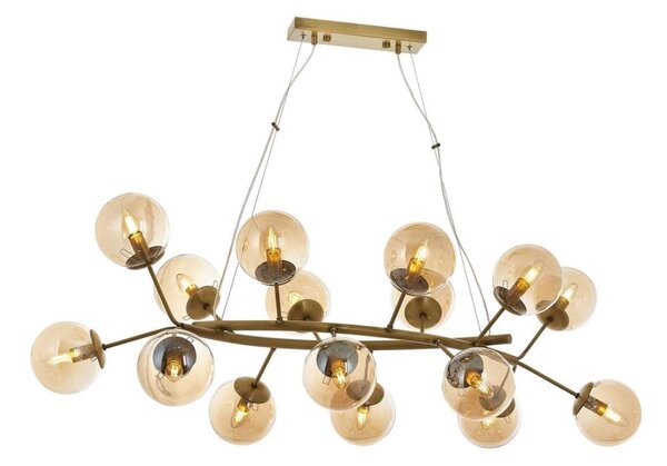 Luster na lanku VARANA 16xE14/40W/230V bronzový