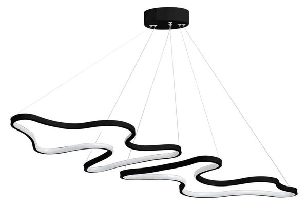 LED luster na lanku DUPLE ARTISAN LED/80W/230V 6500K čierna