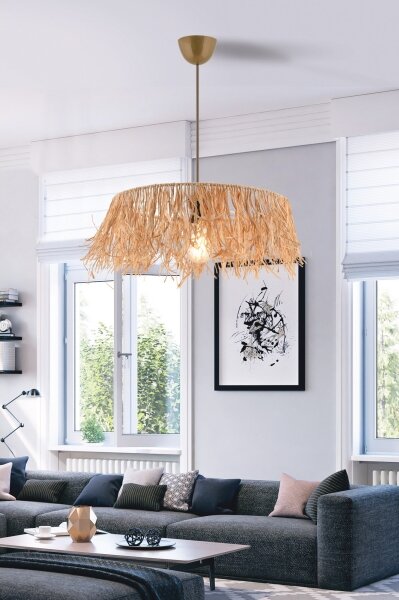 Závesná lampa MARISKA na kábli 1xE27/40W/230V ráfia