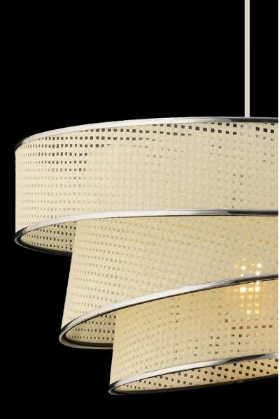 Luster na lanku COUPER 1xE27/60W/230V biela/lesklý chróm