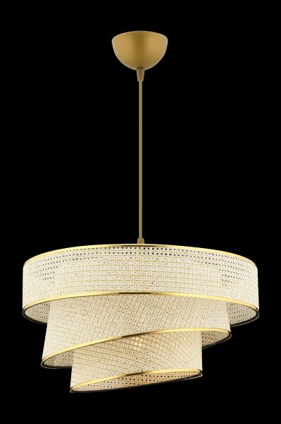 Závesný luster na lanku COUPER 1xE27/60W/230V krémová/zlatá
