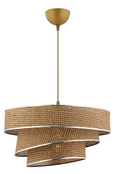 Luster na lane COUPER 1xE27/60W/230V hnedá/lesklý chróm
