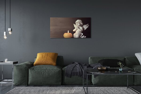 Obraz na plátne Modlitba Anjel sviečka 100x50 cm