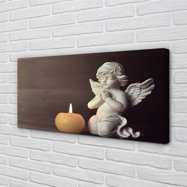 Obraz na plátne Modlitba Anjel sviečka 100x50 cm