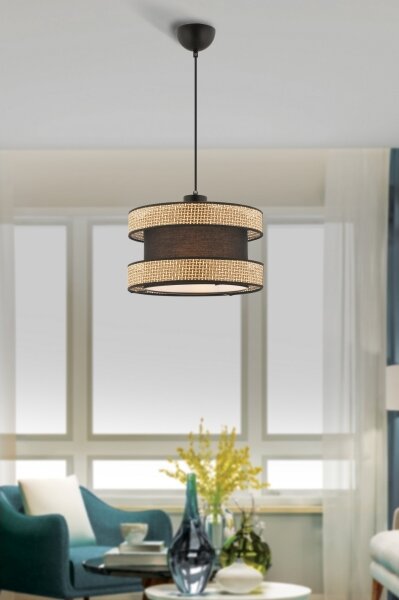 Závesný luster HALO na lanku 1xE27/60W/230V hnedá/béžová