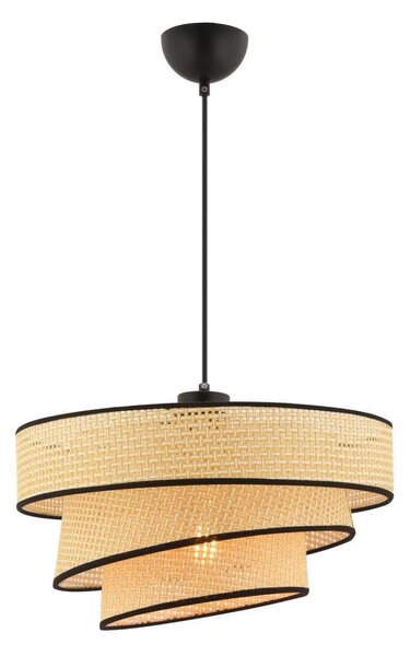 Závesný luster COUPER na lanku 1xE27/60W/230V béžová/čierna