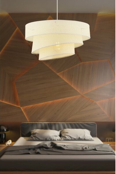 Luster na lanku COUPER 1xE27/60W/230V biela