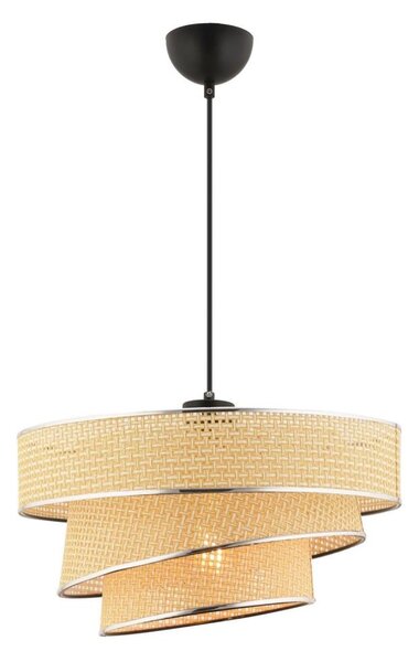 Luster na lanku COUPER 1xE27/60W/230V béžový/lesklý chróm