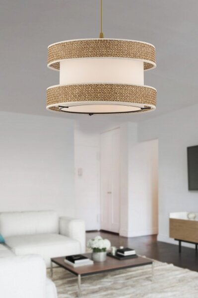 Závesný luster HALO 1xE27/60W/230V krémová/béžová