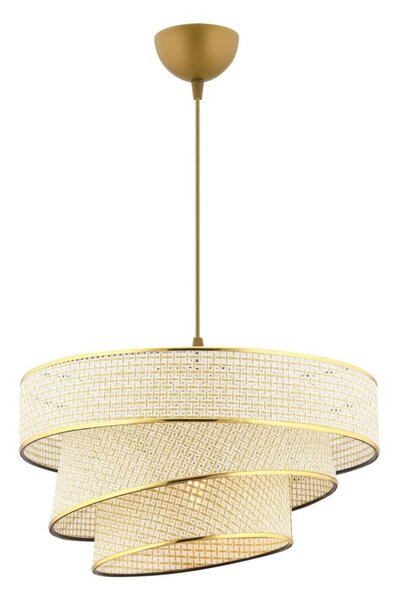 Závesný luster na lanku COUPER 1xE27/60W/230V krémová/zlatá