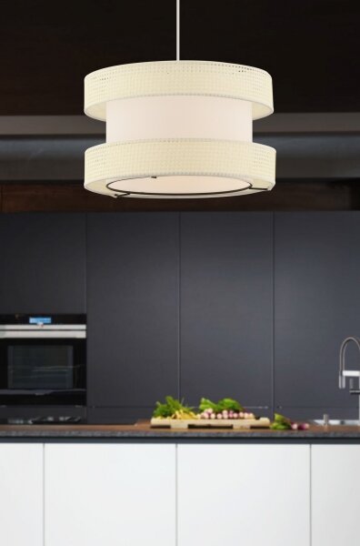 Závesný luster HALO na lanku 1xE27/60W/230V krémový
