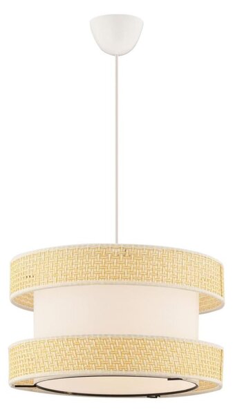 Luster na lanku HALO 1xE27/60W/230V krémová/béžová