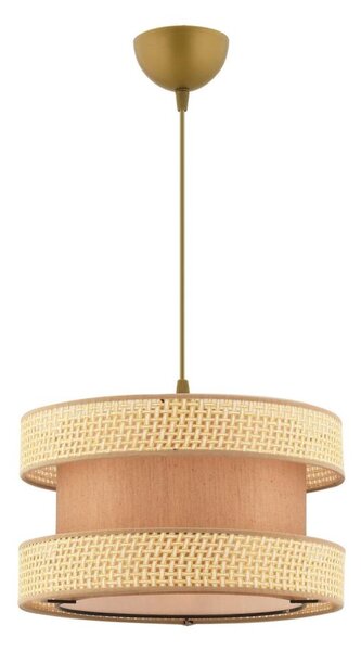 Závesný luster HALO na lanku 1xE27/60W/230V hnedá/béžová