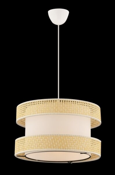 Luster na lanku HALO 1xE27/60W/230V krémová/béžová