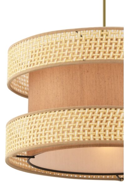 Závesný luster HALO na lanku 1xE27/60W/230V hnedá/béžová