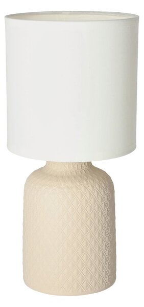Béžová stolová lampa s textilným tienidlom (výška 32 cm) Iner – Candellux Lighting