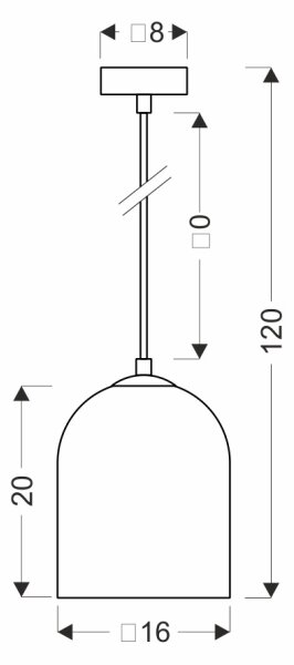 Závesný luster KLEA na lanku 1xG9/15W/230V dymovo čierny
