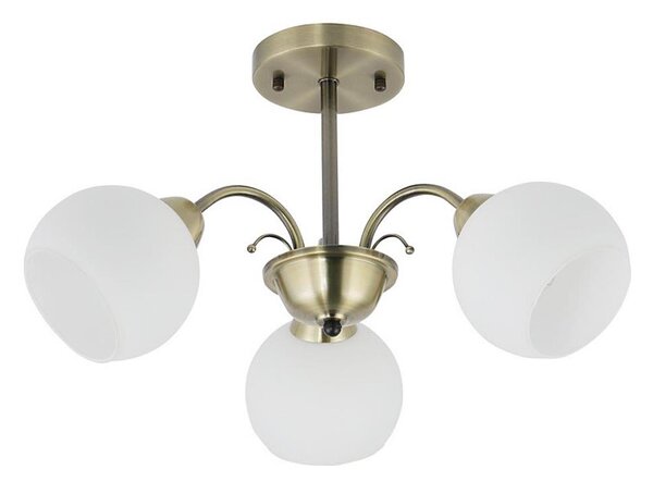 Luster na tyči NESTOR 3xE27/40W/230V mosadz