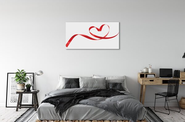 Obraz canvas srdce stuha 100x50 cm