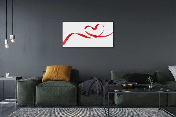 Obraz canvas srdce stuha 100x50 cm