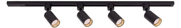 Bodové svietidlo do lištového systému TRACER, 4xGU10/10W/230V, 1 m, čierna