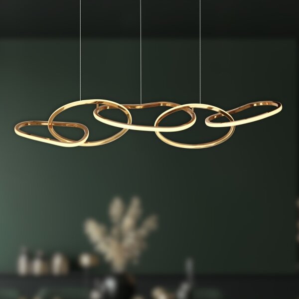 LED luster na lane ANNELI LED/45W/230V 125 cm zlatý