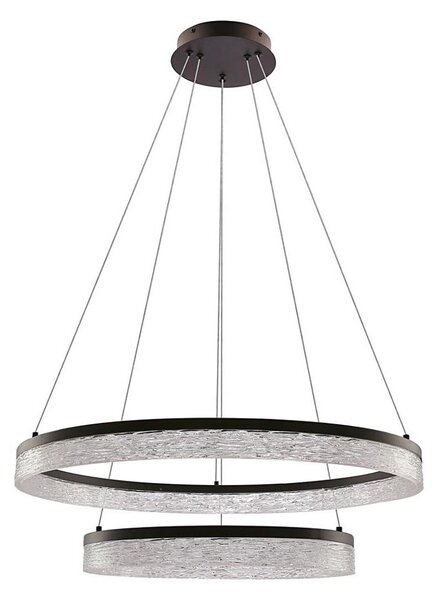 LED luster na lane FROZI LED/38W/230V pr. 60 cm čierny