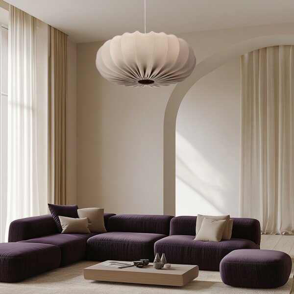 Luster na lanku CAFEE 1xE27/40W/230V priemer 66 cm béžový