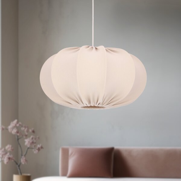 Luster na lanku CAFEE 1xE27/40W/230V, priemer 52 cm, béžový