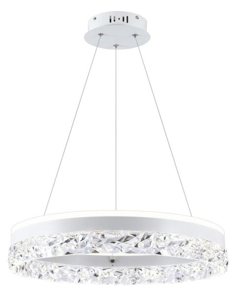 LED luster na lanku FROZI LED/32W/230V priemer 50 cm biely