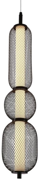 LED luster na lanku PUMA LED/15W/230V pr. 14 cm čierna