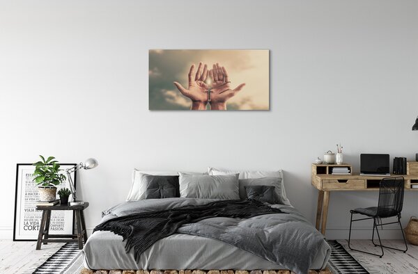 Obraz na plátne Cross Hands neba 100x50 cm