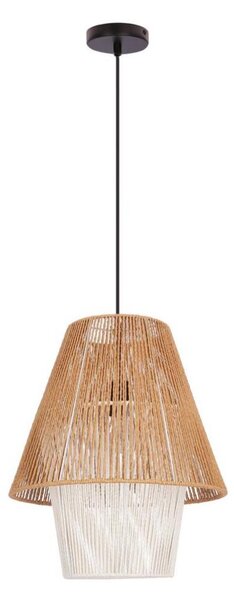 Závesný luster na lane AFRICA 1xE27/40W/230V pr. 40 cm hnedá/krémová