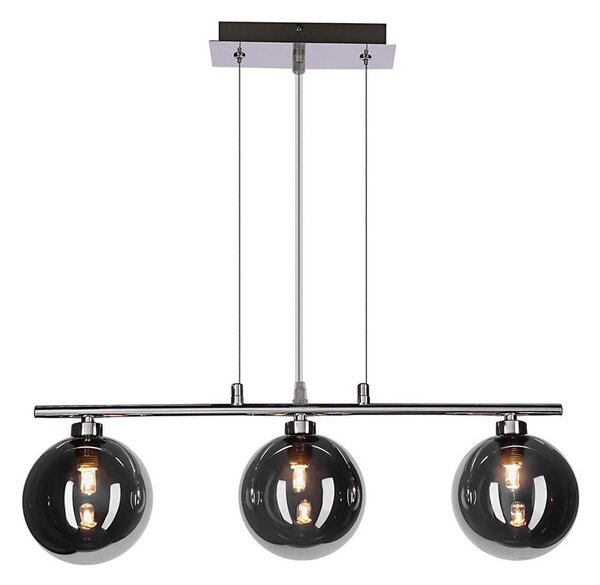 Luster na lanku SOMUL 3xG9/20W/230V dymovo čierny
