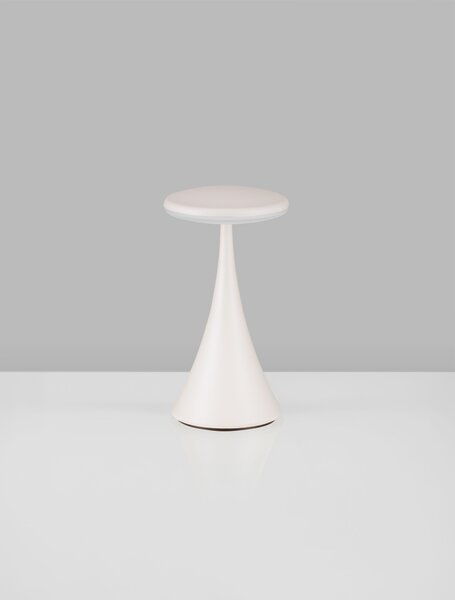 Vonkajšia stolová lampa Elbo pieskovo biela 2 W