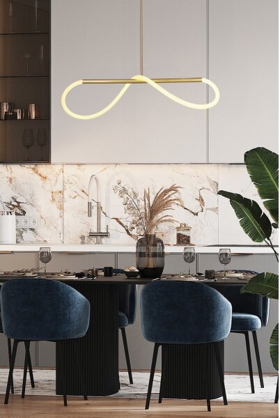 LED luster na lanku SUPREME LED/22W/230V 100 cm zlatý