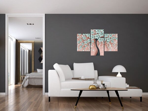Obraz - Pastelovo modré kvety (90x60 cm)