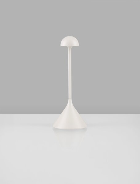 Vonkajšia stolová lampa Dalt pieskovo biela 1 W