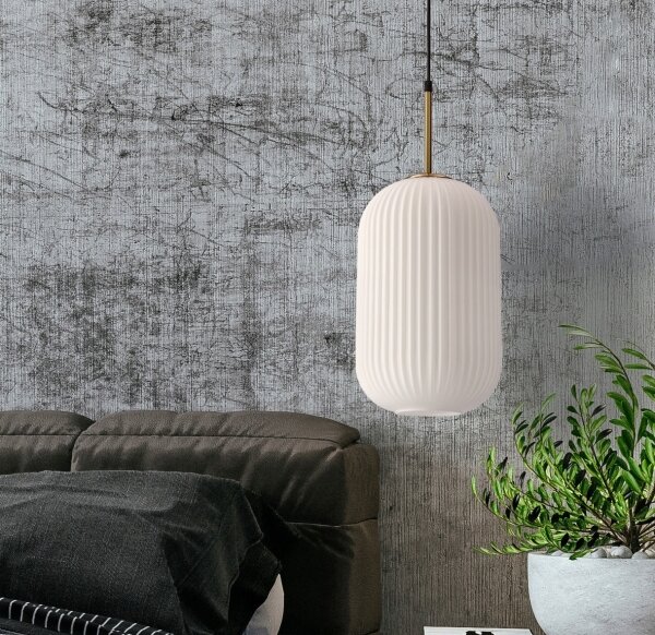 Závesný luster na lanku CRESTO 1xE27/40W/230V biela/zlatá