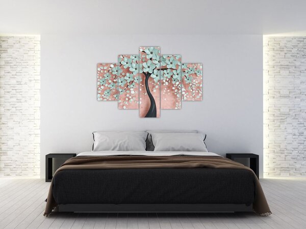 Obraz - Pastelovo modré kvety (150x105 cm)
