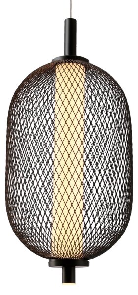 LED závesné svietidlo na lanku PUMA LED/10W/230V pr. 15 cm čierne