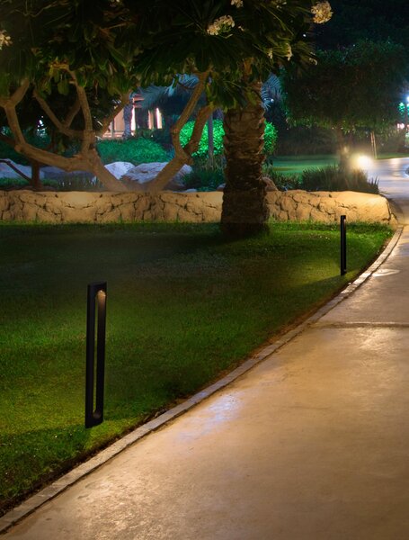 Vonkajšia stojaca lampa Dira pieskovo čierna 6 W
