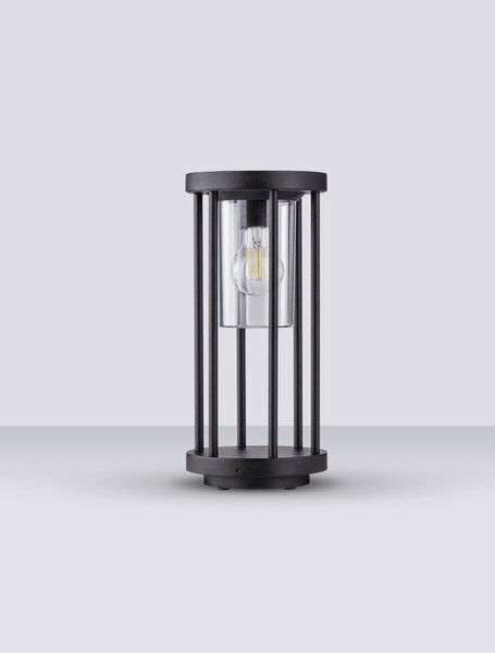 Vonkajšia stojaca lampa Elysium pieskovo čierna 12 W