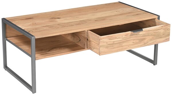 KONFERENČNÝ STOLÍK, prírodná farba, drevo, kov, 120/60/45 cm Livetastic - Stolíky do obývačky, Online Only