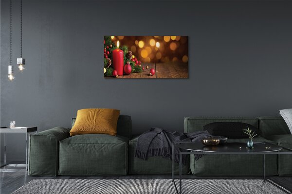 Obraz na plátne Sviečka vetvičky čačky doska 100x50 cm