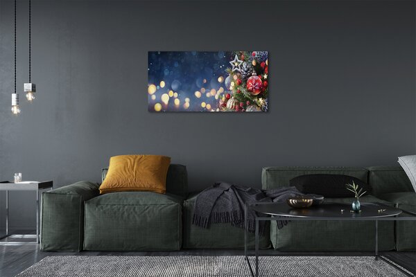 Obraz na plátne Vianočný strom dekorácie sneh 100x50 cm