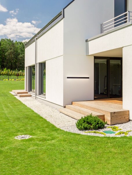 Vonkajšie nástenné svietidlo Path pieskovo čierne 19 W – Čierna