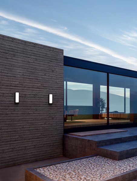 Vonkajšie nástenné svietidlo Appia pieskovo čierne 5 W