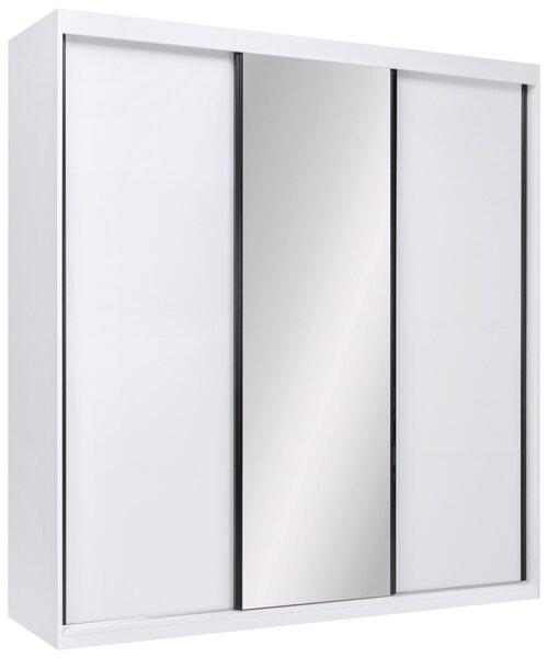 SKRIŇA S POSUVNÝMI DVERAMI, biela, 200/215/59,5 cm P & B - Skrine, Online Only