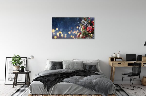 Obraz na plátne Vianočný strom dekorácie sneh 100x50 cm